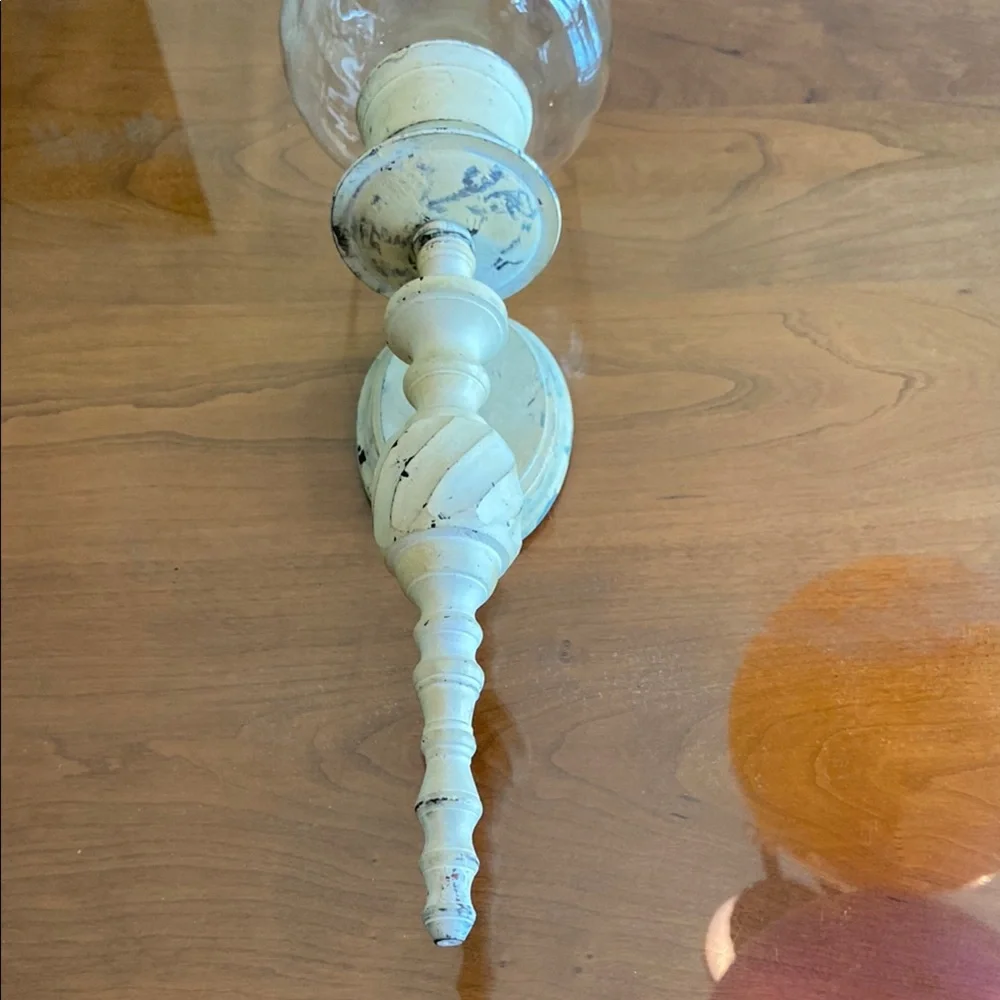 Elegant Glass and Cream Wall Sconce